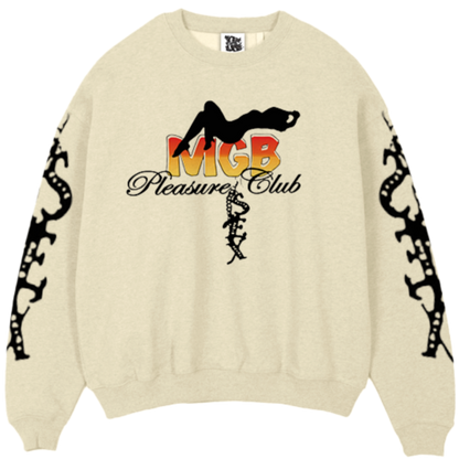 Cream I Pull Over Crew Neck I Pleasure Club Collection